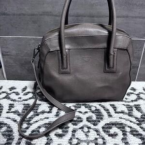 Matt & Nat Charcoal Gray Vegan Leather Crossbody Satchel